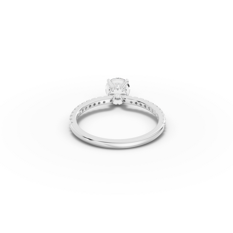 0.98 Ct Round Hidden Halo Pavé Ring