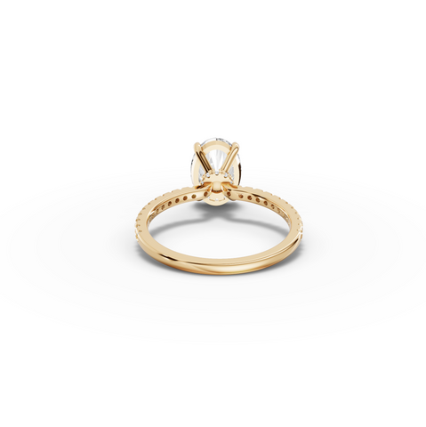 2.23 CT Oval Hidden Halo Pavé Ring