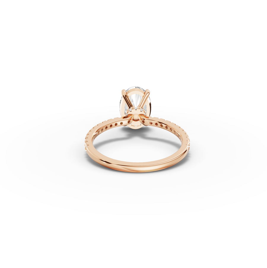 2.23 CT Oval Hidden Halo Pavé Ring