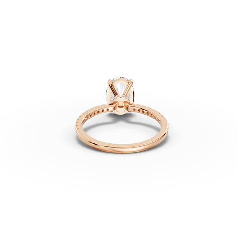 2.23 CT Oval Hidden Halo Pavé Ring