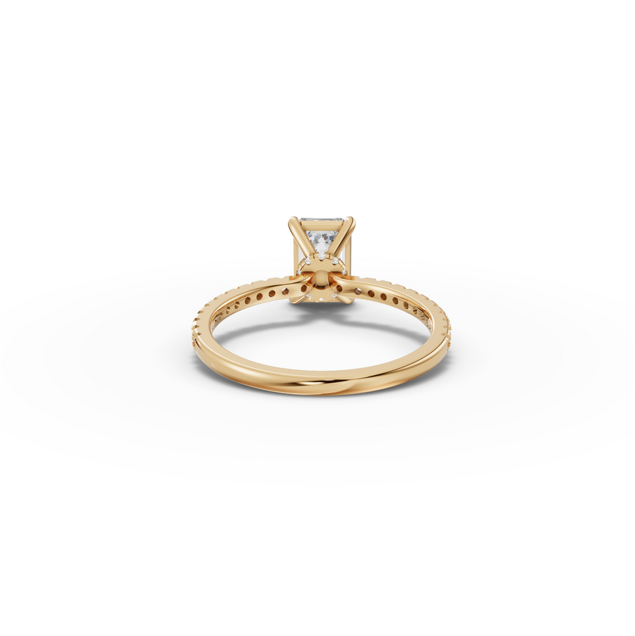 1.73 CT Emerald Hidden Halo Pavé Ring