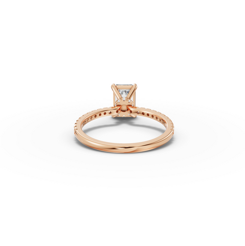 1.73 CT Emerald Hidden Halo Pavé Ring