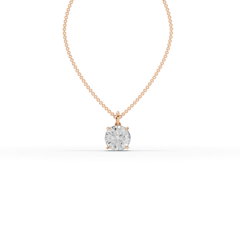 5.00 CT Round Solitaire Lab Diamond Pendant Necklace