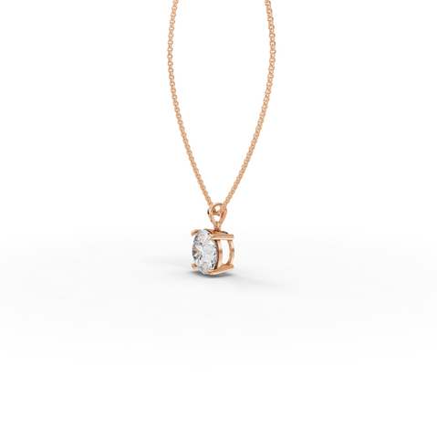 5.00 CT Round Solitaire Lab Diamond Pendant Necklace