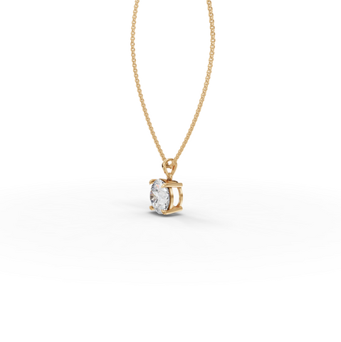 5.00 CT Round Solitaire Lab Diamond Pendant Necklace