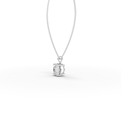 5.00 CT Round Solitaire Lab Diamond Pendant Necklace