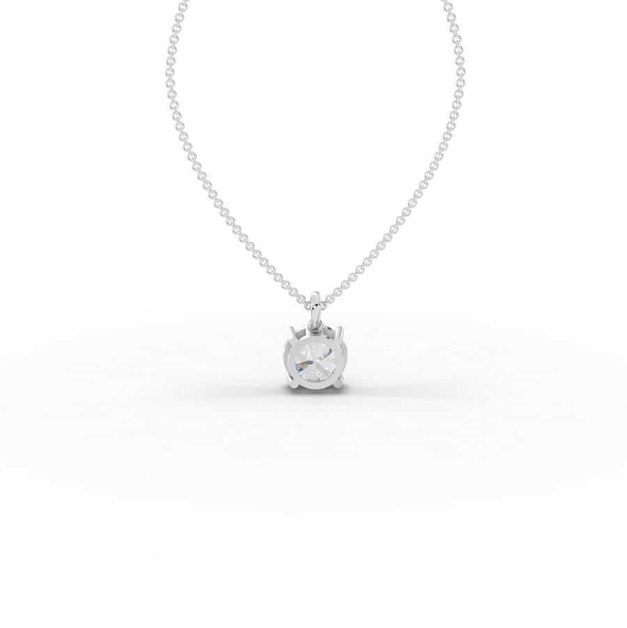 5.00 CT Round Solitaire Lab Diamond Pendant Necklace