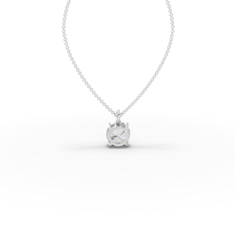 5.00 CT Round Solitaire Lab Diamond Pendant Necklace