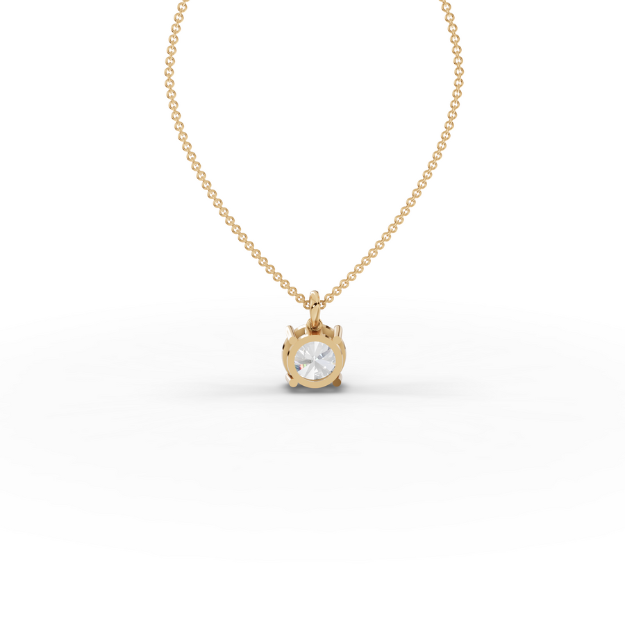 5.00 CT Round Solitaire Lab Diamond Pendant Necklace