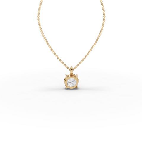 5.00 CT Round Solitaire Lab Diamond Pendant Necklace