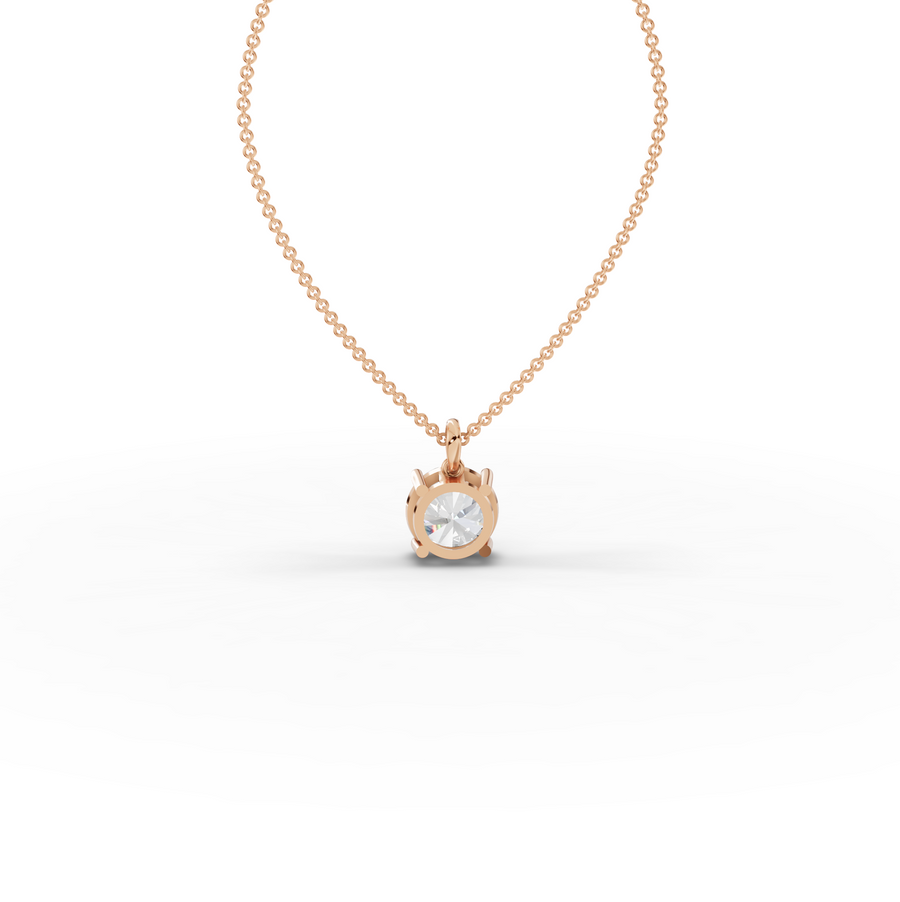 5.00 CT Round Solitaire Lab Diamond Pendant Necklace