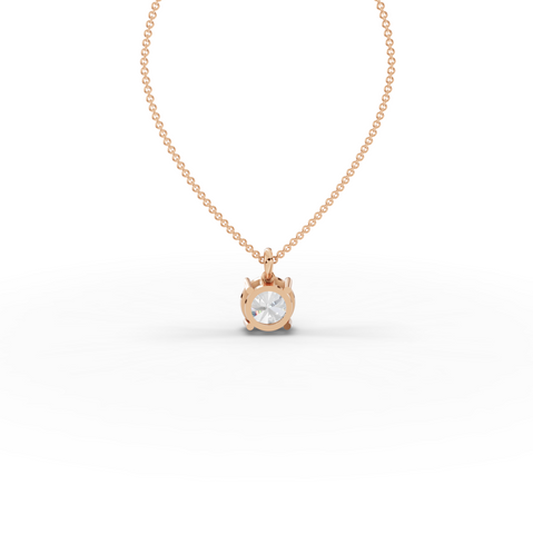 5.00 CT Round Solitaire Lab Diamond Pendant Necklace