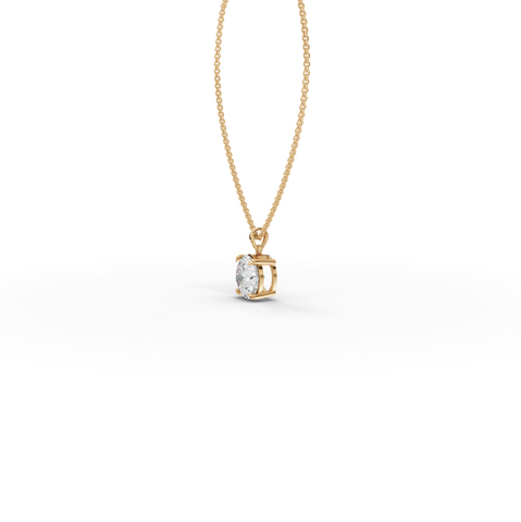 4.00 CT Round Prong Basket Lab Diamond Solitaire Pendant