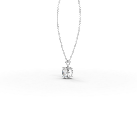 4.00 CT Round Prong Basket Lab Diamond Solitaire Pendant