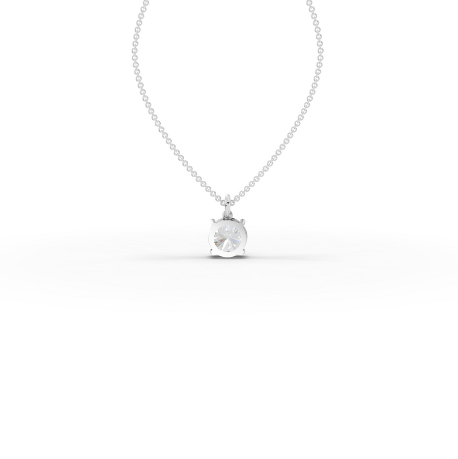 4.00 CT Round Prong Basket Lab Diamond Solitaire Pendant