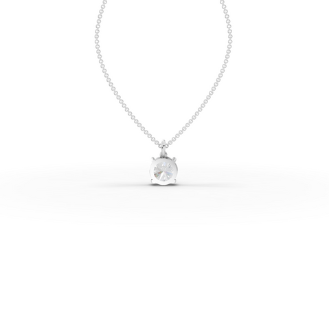 4.00 CT Round Prong Basket Lab Diamond Solitaire Pendant