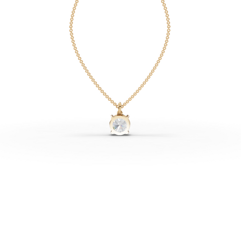 4.00 CT Round Prong Basket Lab Diamond Solitaire Pendant
