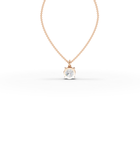 4.00 CT Round Prong Basket Lab Diamond Solitaire Pendant