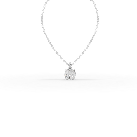 3.00 CT Round Basket Lab iamond Solitaire Pendant