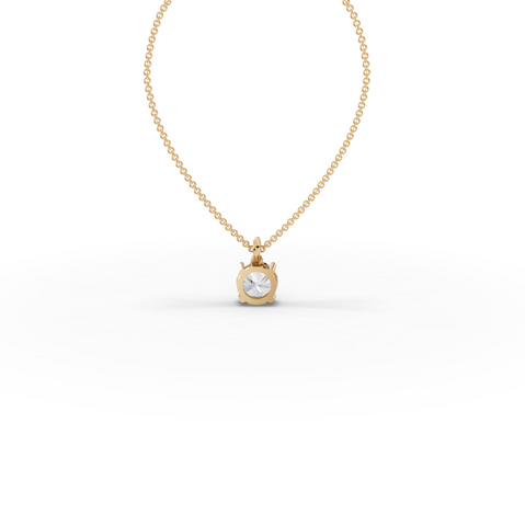 3.00 CT Round Basket Lab iamond Solitaire Pendant