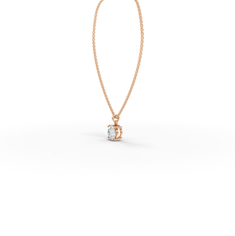 1.50 CT Round Basket Lab Diamond Solitaire Pendant