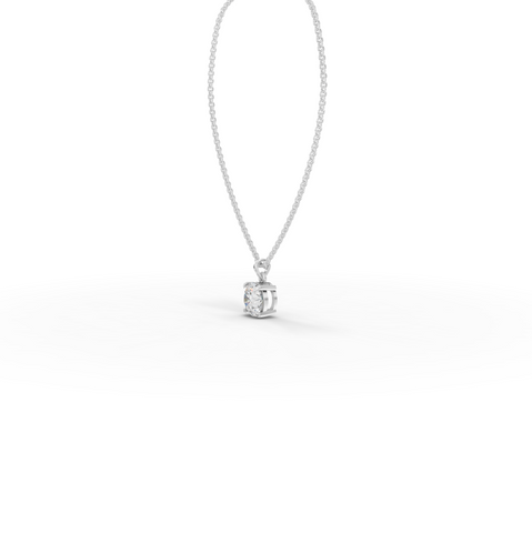 1.50 CT Round Basket Lab Diamond Solitaire Pendant