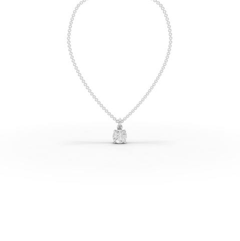 0.50 CT Round Basket Lab Diamond Solitaire Pendant