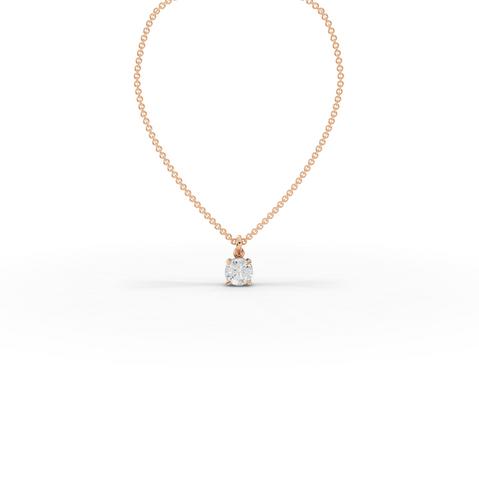 0.50 CT Round Basket Lab Diamond Solitaire Pendant