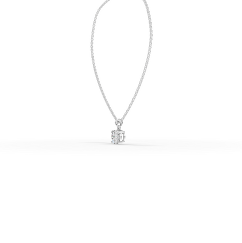 0.50 CT Round Basket Lab Diamond Solitaire Pendant