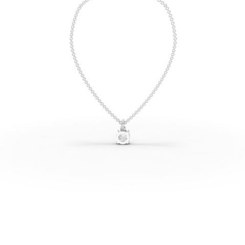 0.50 CT Round Basket Lab Diamond Solitaire Pendant