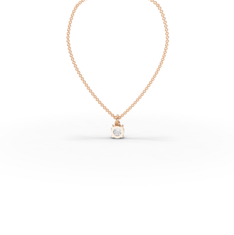 0.50 CT Round Basket Lab Diamond Solitaire Pendant