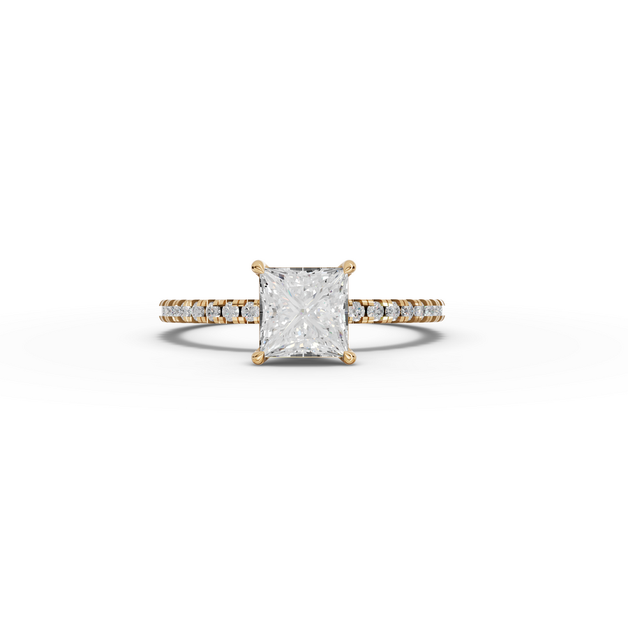 1.23 CT Princess Hidden Halo Pavé Ring
