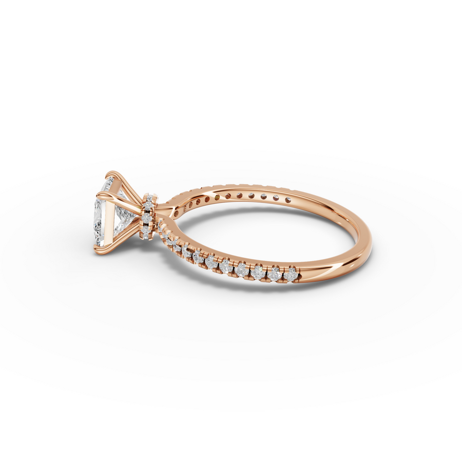 1.23 CT Princess Hidden Halo Pavé Ring