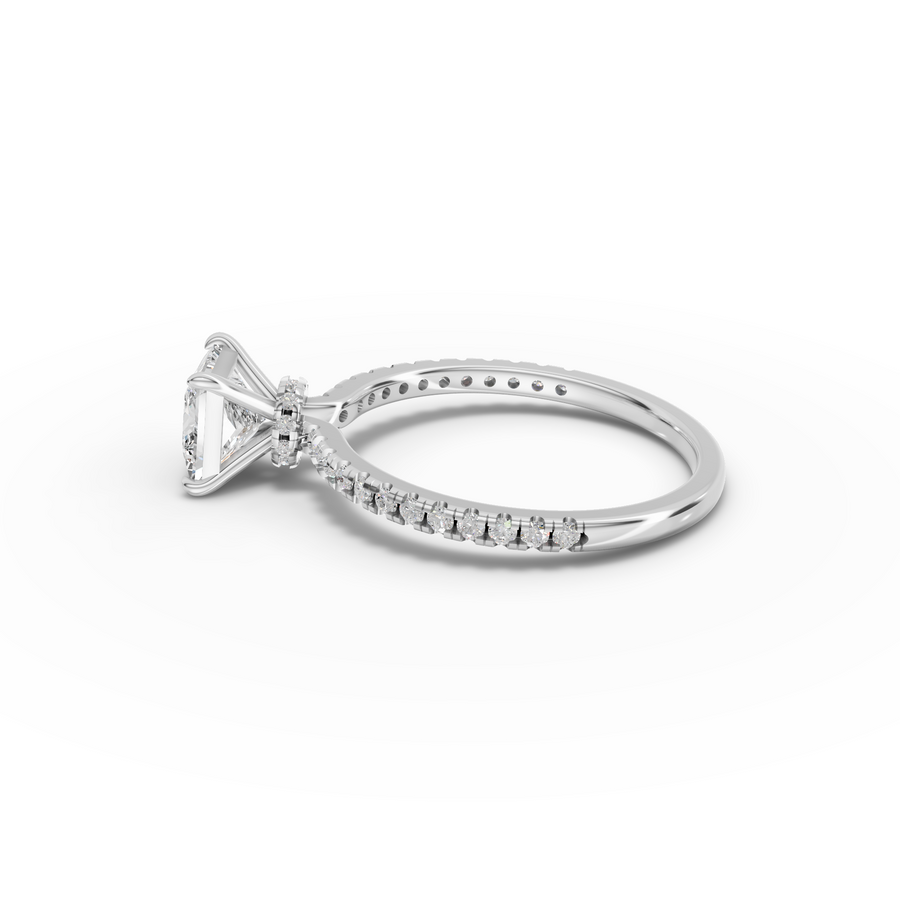 1.23 CT Princess Hidden Halo Pavé Ring
