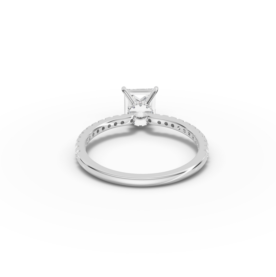 1.23 CT Princess Hidden Halo Pavé Ring