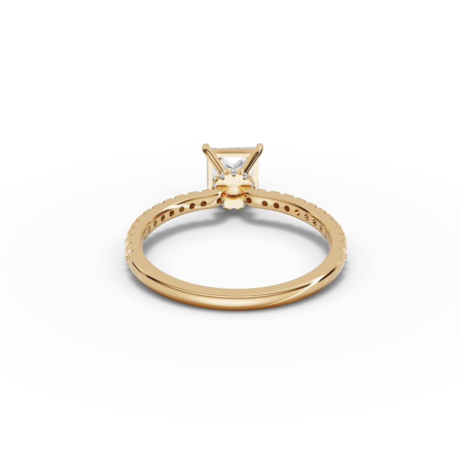 1.23 CT Princess Hidden Halo Pavé Ring