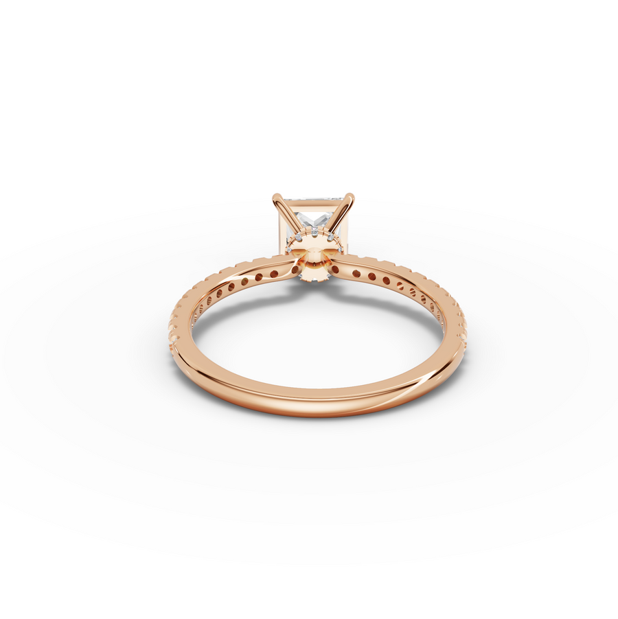 1.23 CT Princess Hidden Halo Pavé Ring