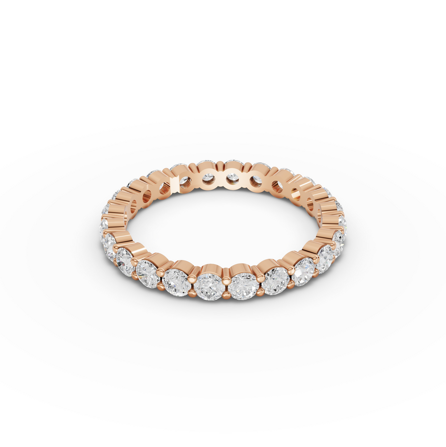 1.41 CT Round Shared Prong Full Eternity Ring