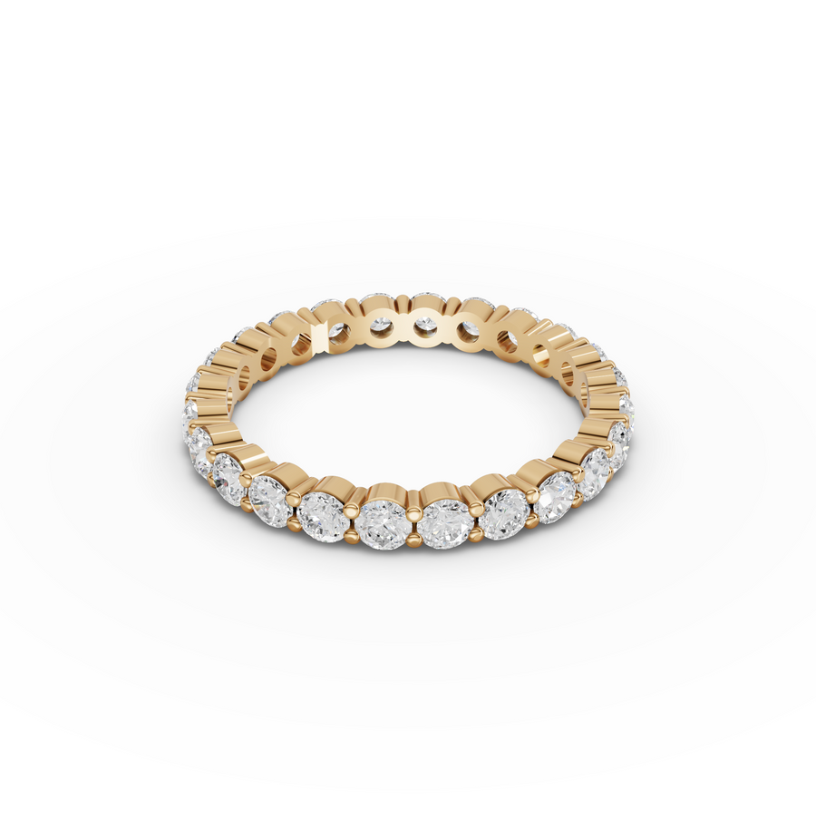 1.41 CT Round Shared Prong Full Eternity Ring