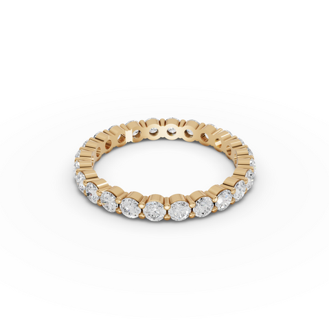 1.41 CT Round Shared Prong Full Eternity Ring