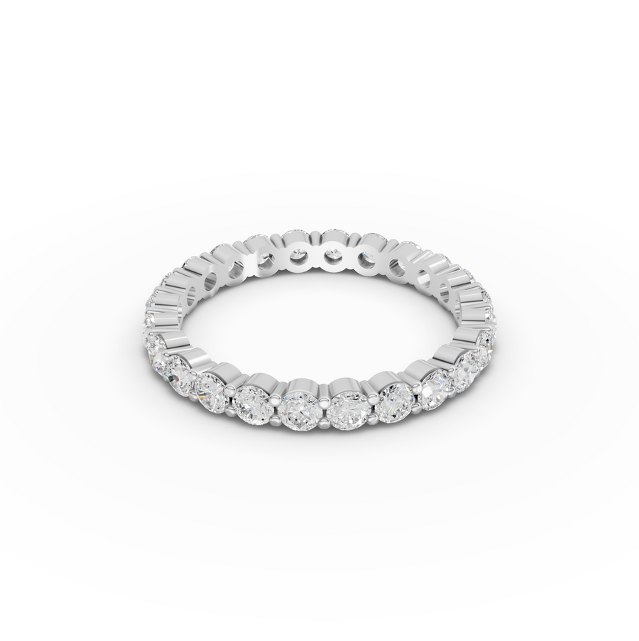 1.41 CT Round Shared Prong Full Eternity Ring
