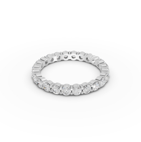 1.41 CT Round Shared Prong Full Eternity Ring