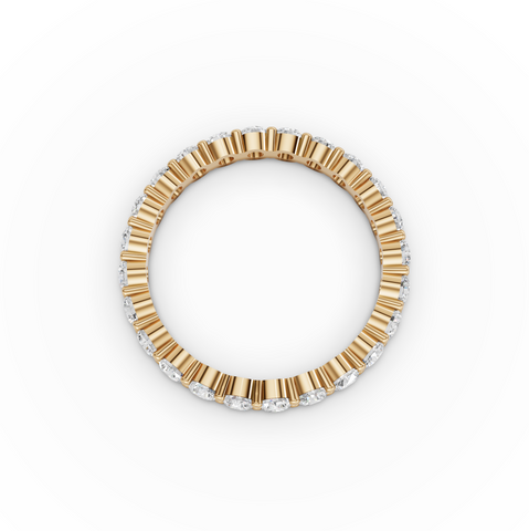 1.41 CT Round Shared Prong Full Eternity Ring