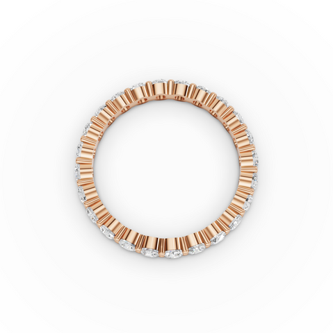 1.41 CT Round Shared Prong Full Eternity Ring