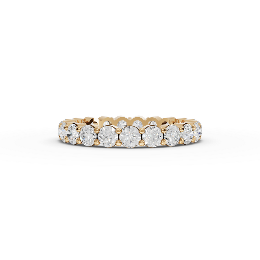 2.13 CT Round Prong-Set Lab Diamond Full Eternity Band