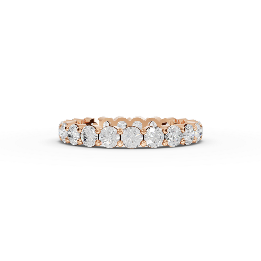2.13 CT Round Prong-Set Lab Diamond Full Eternity Band