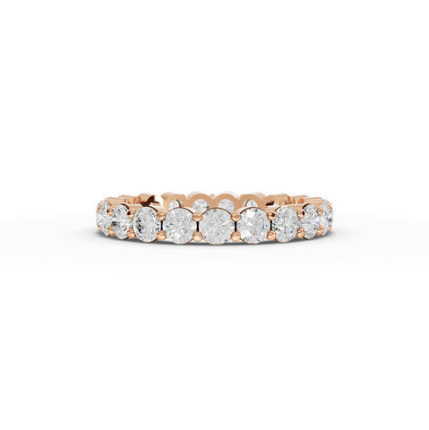 2.13 CT Round Prong-Set Lab Diamond Full Eternity Band