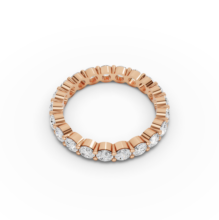 2.13 CT Round Prong-Set Lab Diamond Full Eternity Band