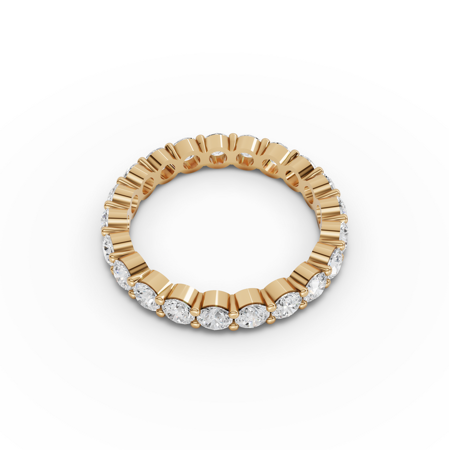 2.13 CT Round Prong-Set Lab Diamond Full Eternity Band