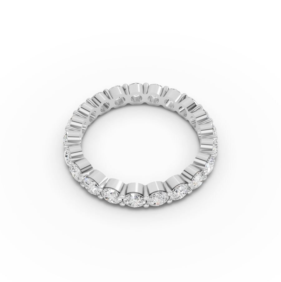 2.13 CT Round Prong-Set Lab Diamond Full Eternity Band